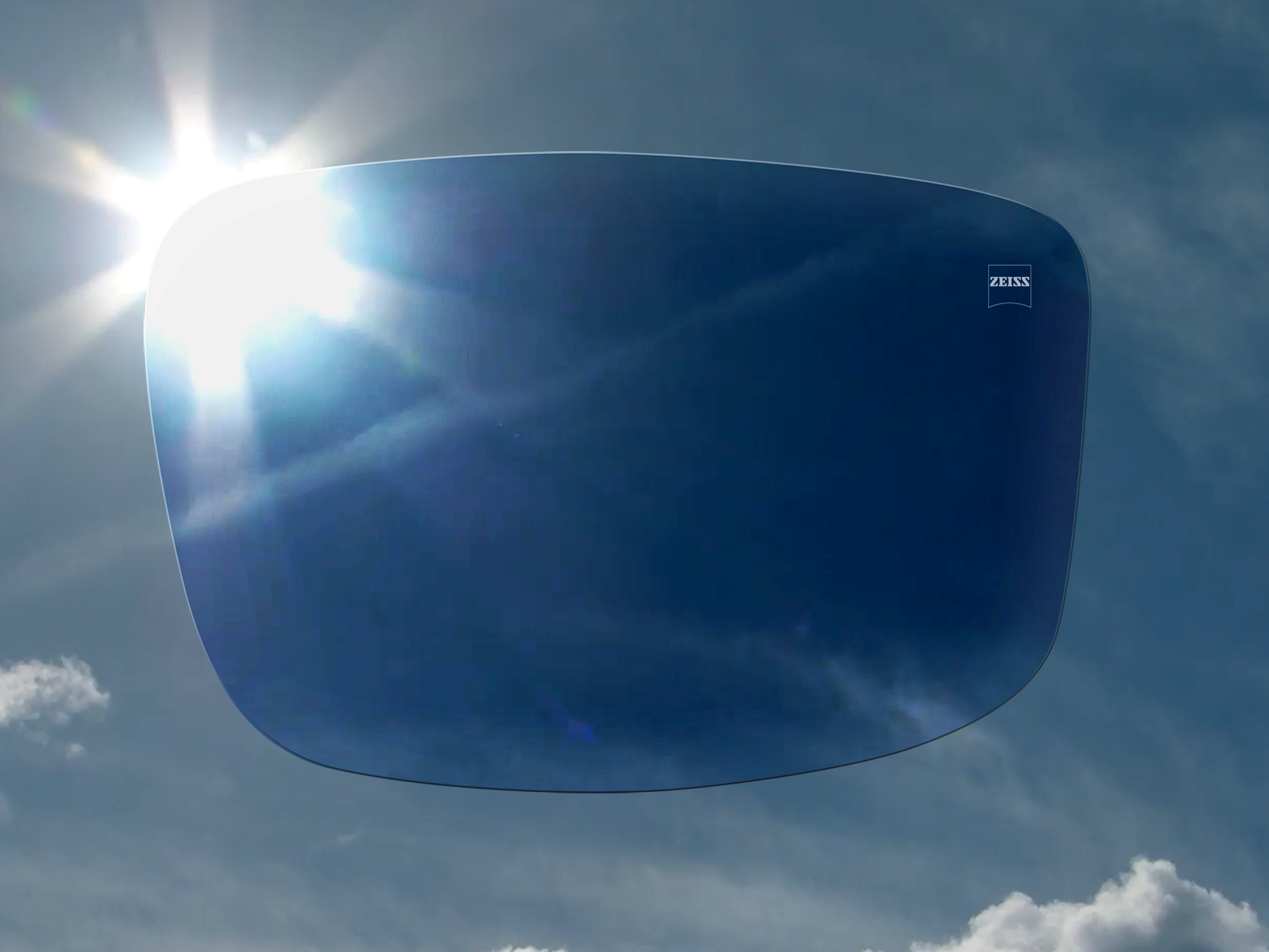 Imagem que mostra como as lentes ZEISS PhotoFusion passam de claro a escuro 