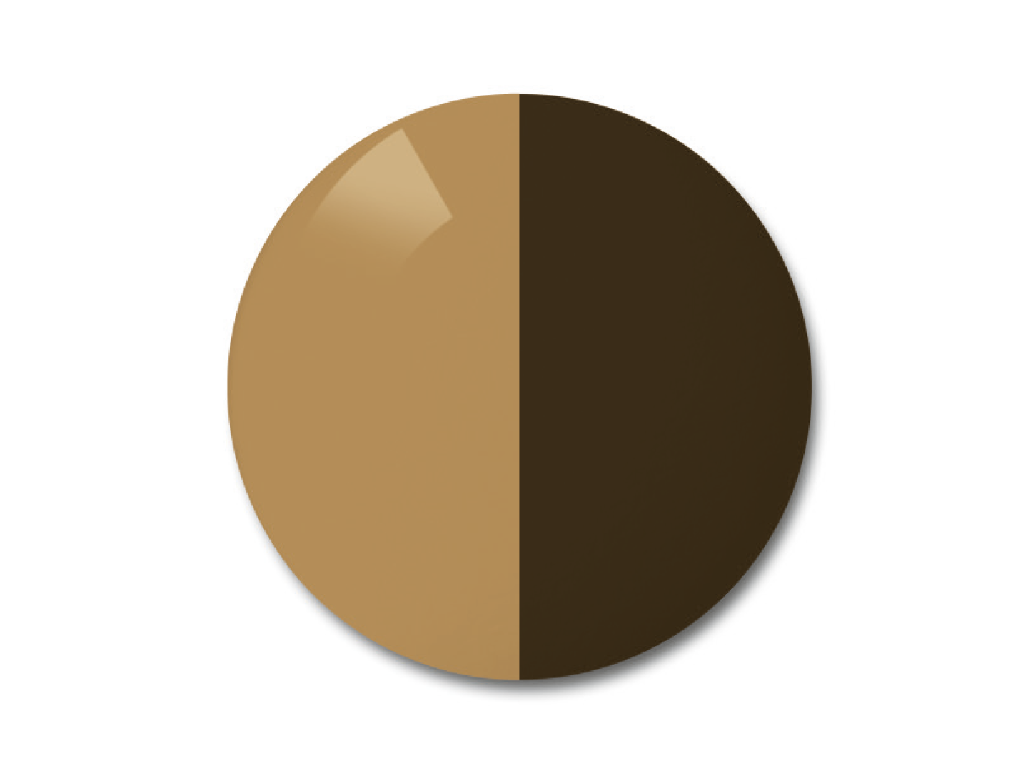 Ilustração da lente fotocromática ZEISS AdaptiveSun na opção de cor brown uniforme