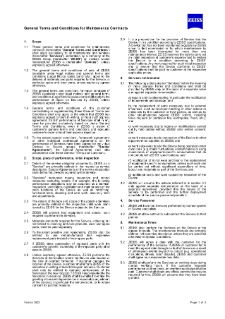 Pré-visualizar imagem de General Terms and Conditions for Maintenance Contracts