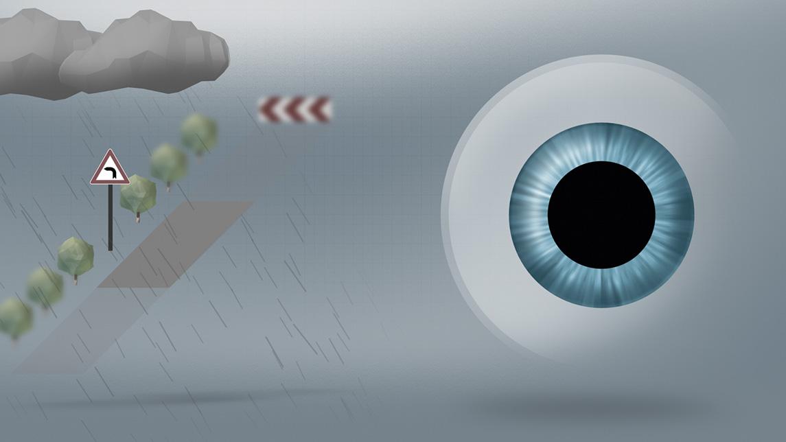 Baixa luminosidade = visão mesópica, com tamanho de pupila variável: condições difíceis devido à variação da profundidade do foco