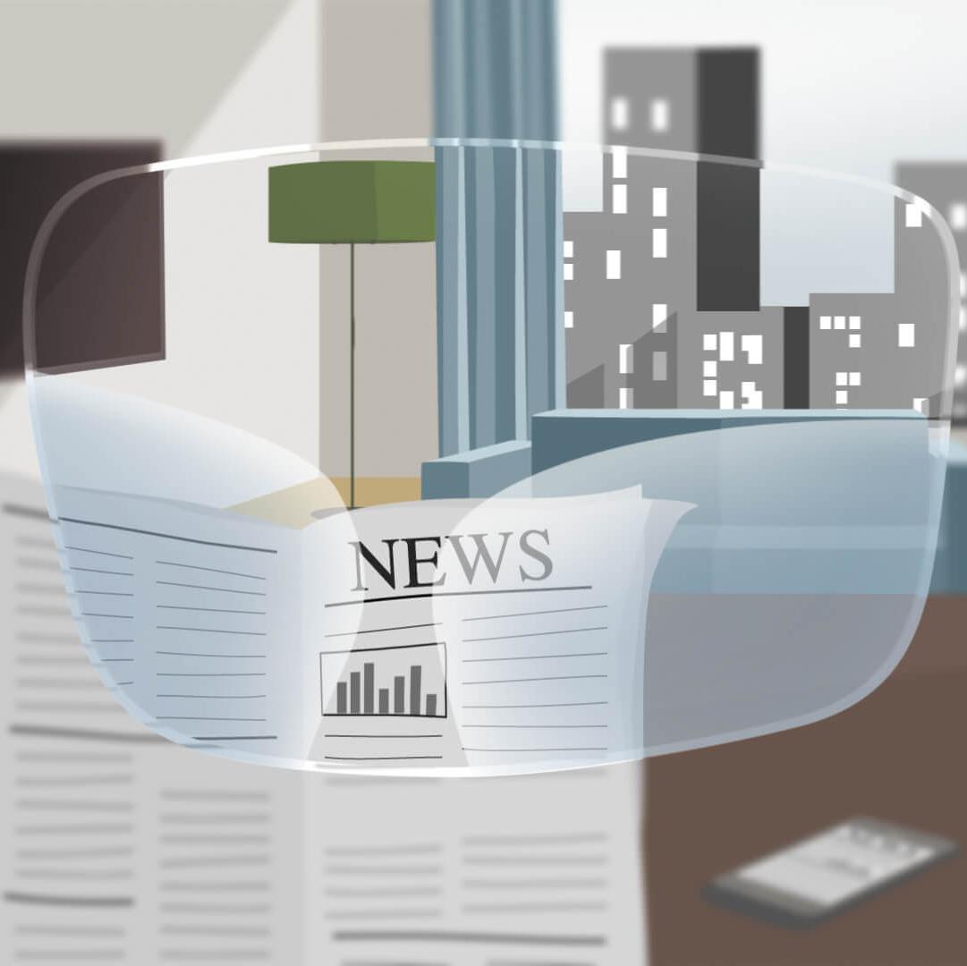 Lentes progressivas optimizadas para a leitura convencional:
