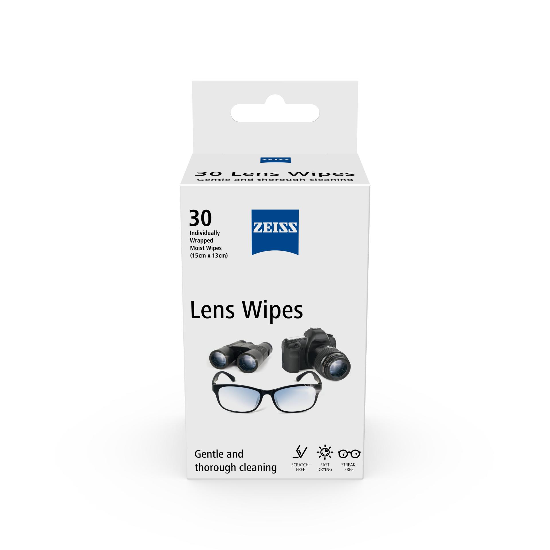 Toalhetes de limpeza para lentes da ZEISS