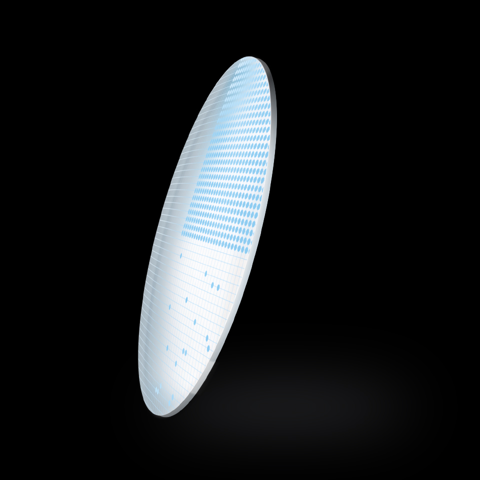 Três ilustrações: uma lente monofocal esférica convencional, uma lente monofocal asférica convencional e uma lente monofocal ClearView da ZEISS, para mostrar a diferença nos pontos de otimização incluídos e na espessura da lente.