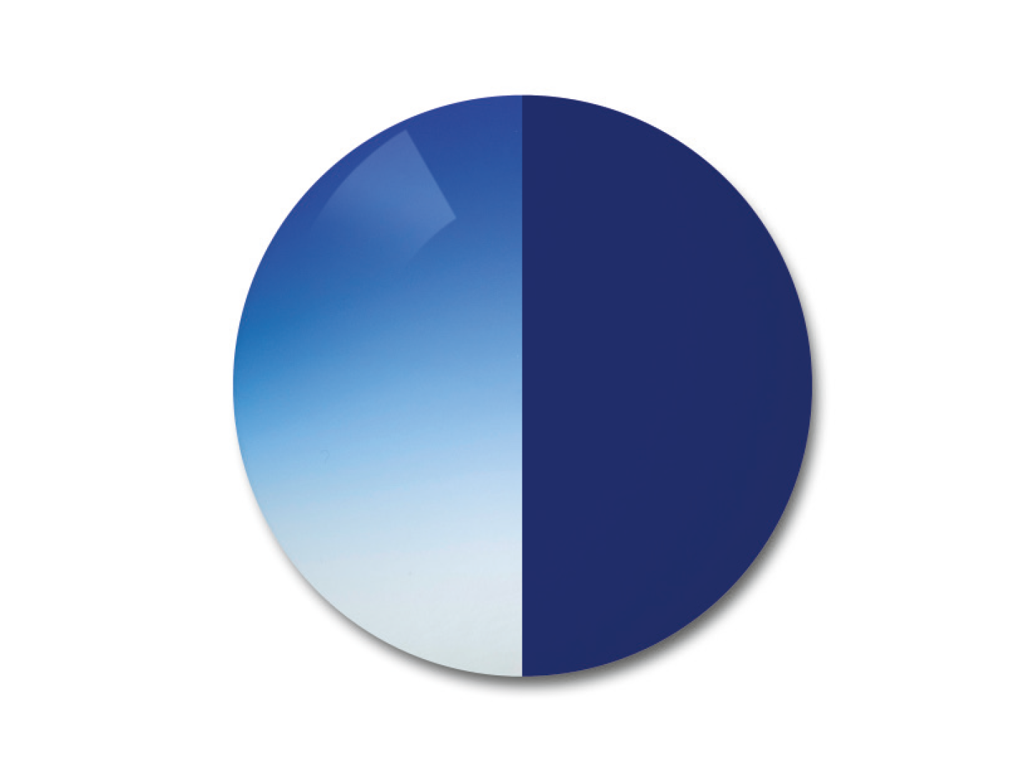 Ilustração da lente fotocromática ZEISS AdaptiveSun na opção de cor blue degradê 